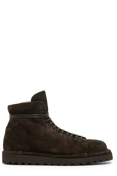 Marsèll Pallottola Pomice Lace-up Ankle Boots In Brown