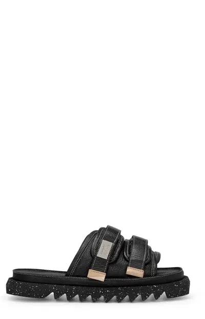 Marsèll X Suicoke Black Moto Leather Sandals