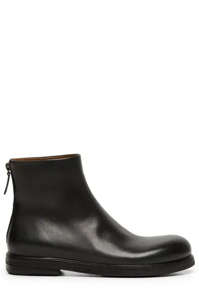 Marsèll Calf Leather Ankle Boots In Black