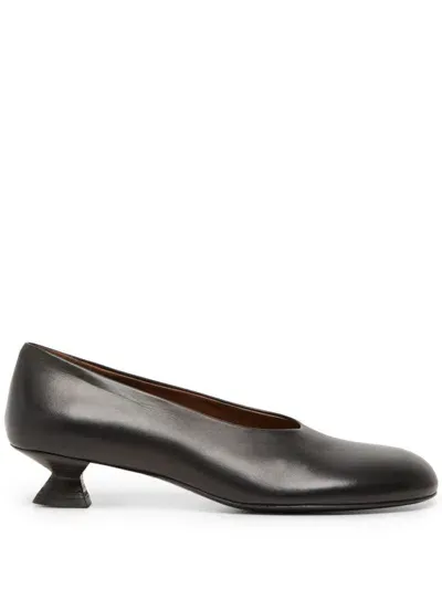 Marsèll Sculpted-heel Leather Pumps In Schwarz