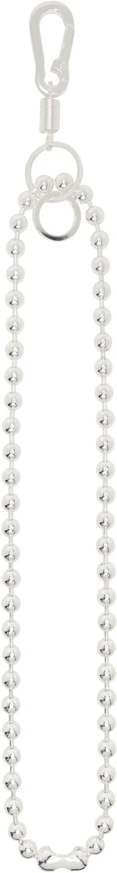 Martine Ali Silver Ballchain Lanyard Keychain