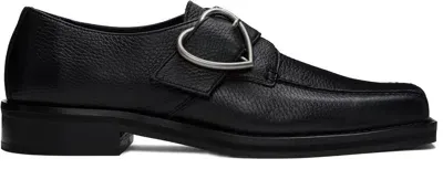 Martine Rose Black Square Toe Buckle Loafers