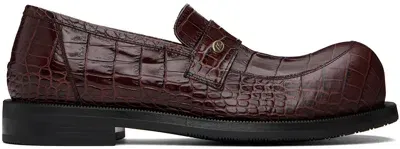 Martine Rose Brown Bulb Toe Loafers In Tobacco