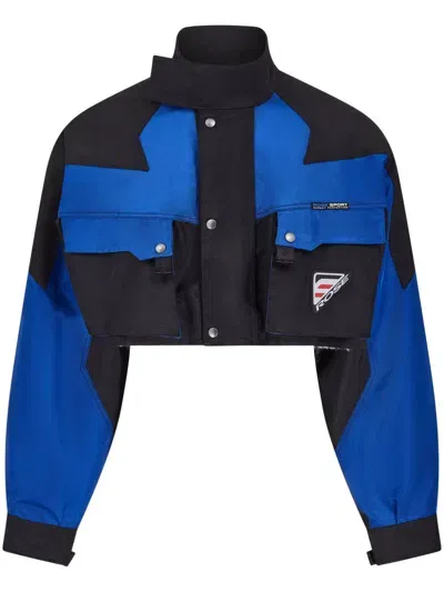 Martine Rose Sports Cropped Jacket In Blue/black