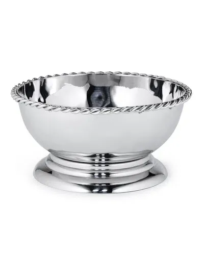 Mary Jurek Paloma Footed Bowl With Braid In Stainless Steel