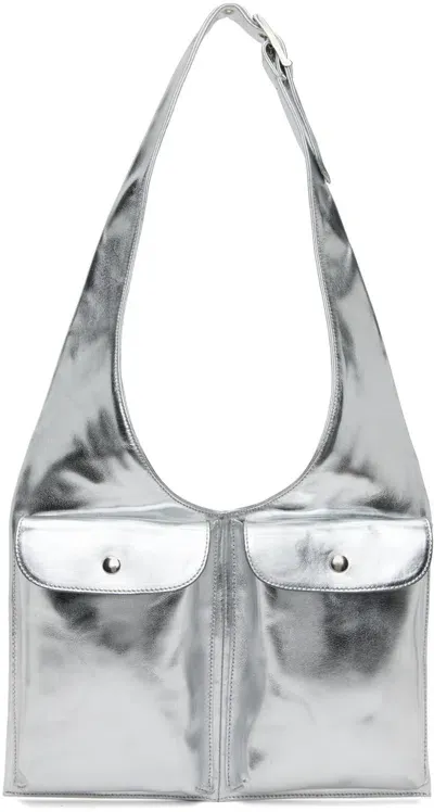 Maryam Nassir Zadeh Silver Julian Bag In Titane