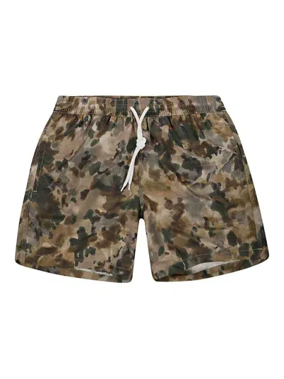 Massimo Alba Kite Swimming Shorts In Dark Green