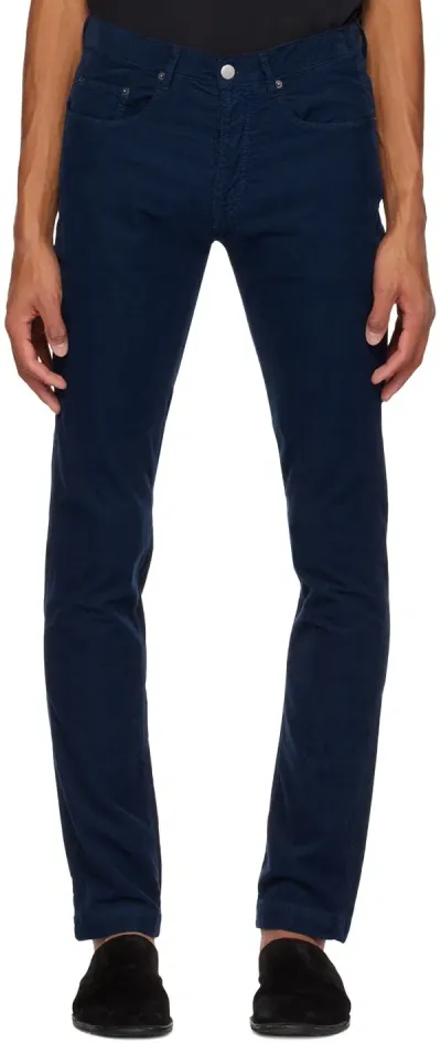 Massimo Alba Navy Alunga Trousers In Blu