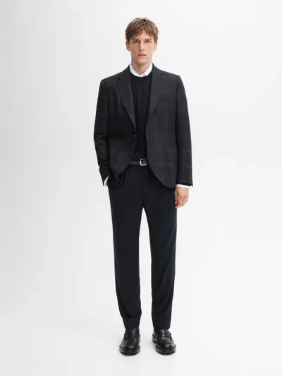 Massimo Dutti Blazer Aus Wolle Und Kaschmir In Black