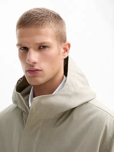 Massimo Dutti Langer Gesteppter Parka Aus Baumwolle In Neutral