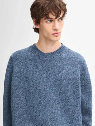 Massimo Dutti Pullover Aus Wolle Mit Rundausschnitt In Blau