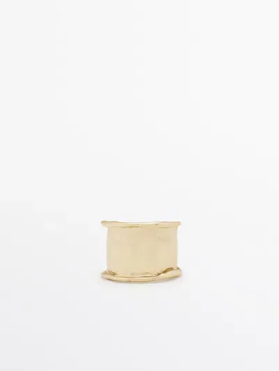 Massimo Dutti Schnecken Ring Mit Textur In Gold