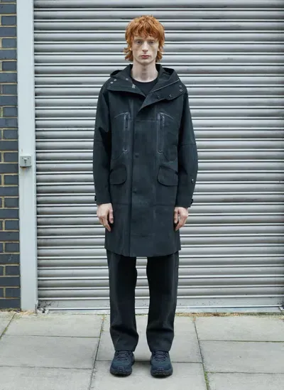 Massimo Osti Studio Alcantara® Mud Parka Coat In Black