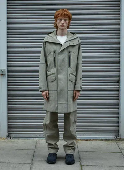 Massimo Osti Studio Alcantara® Mud Parka Coat In Khaki