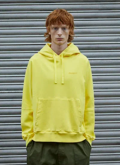 Massimo Osti Studio Logo Hooded Sweatshirt In Yellow