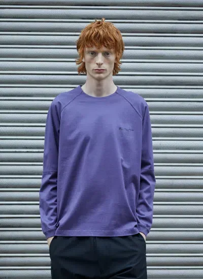 Massimo Osti Studio Logo Long-sleeve T-shirt In Violet