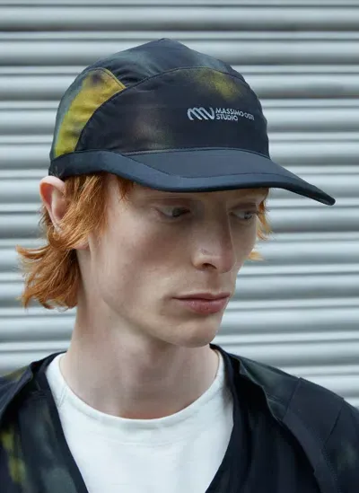 Massimo Osti Studio Logo Print Baseball Cap In Black