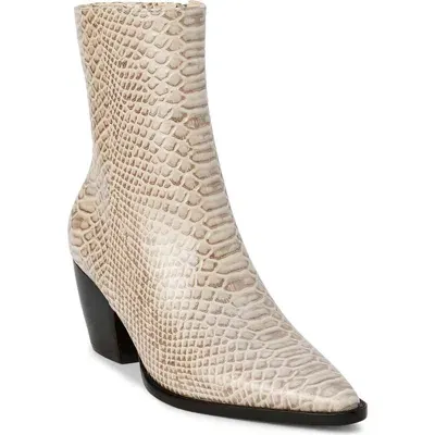 Matisse Caty Western Pointed Toe Bootie In Grey Croc