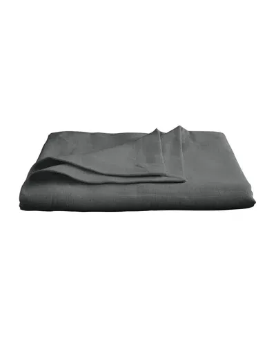 Matouk Chamant Tablecloth, 90"dia. In Charcoal