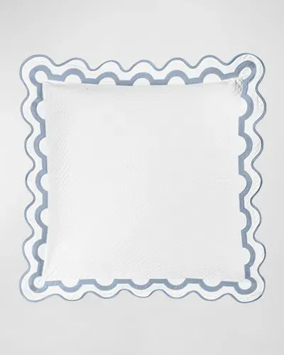 Matouk Mirasol Matelasse Euro Sham In Hazy Blue