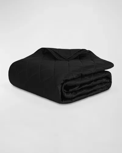 Matouk Nocturne King Quilt In Black