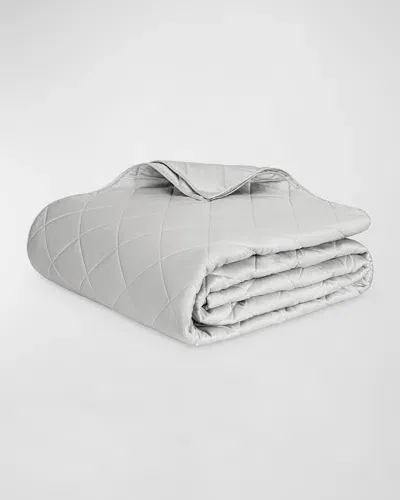 Matouk Nocturne King Quilt In Silver