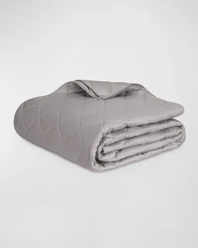 Matouk Nocturne Quilt Full/queen Quilt In Platinum