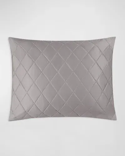 Matouk Nocturne Quilt King Sham In Platinum