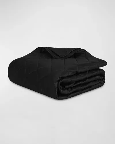 Matouk Nocturne Twin Quilt In Black