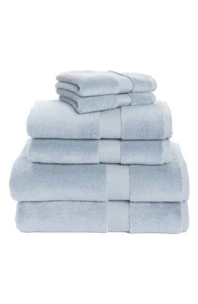 Matouk Regent 6-piece Towel Set In Hazy Blue