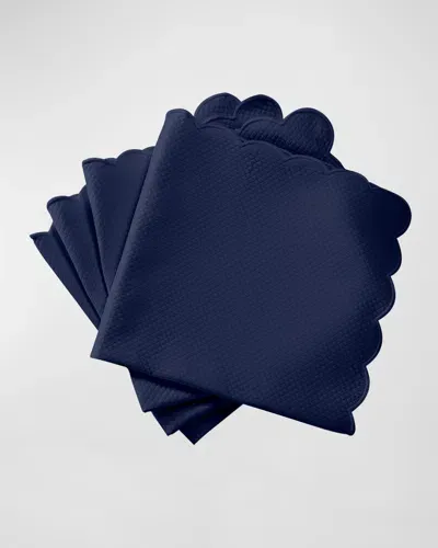 Matouk Savannah Napkins, Set Of 4 In Navy