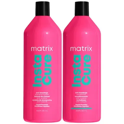 Matrix Total Results Instacure Anti-breakage Shampoo And Conditioner 1000ml Duo For Damaged Hair In White