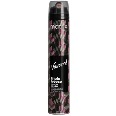 Matrix Vavoom Triple Freeze Extra Dry High Hold Hairspray For Long Lasting Lift 300ml In White