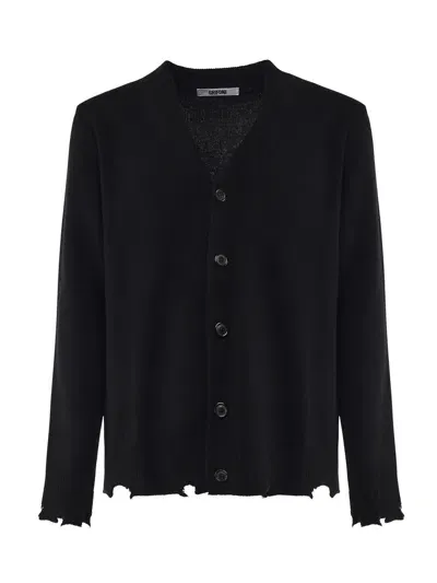 Mauro Grifoni Cardigan With Irregular Edges In Black