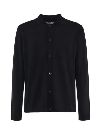 Mauro Grifoni Wool Blend Cardigan In Black