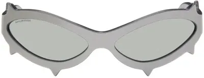 Maustein Silver Spike Sunglasses In Silver/silver