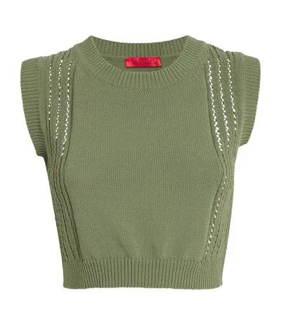 Max & Co Tank Top Sweater In Green