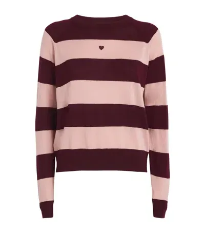 Max & Co Wool Striped Sweater In Red