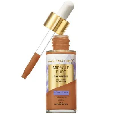 Max Factor Miracle Pure Skin Revival Serum Foundation 30ml (various Shades) - 85-90 Medium To Deep