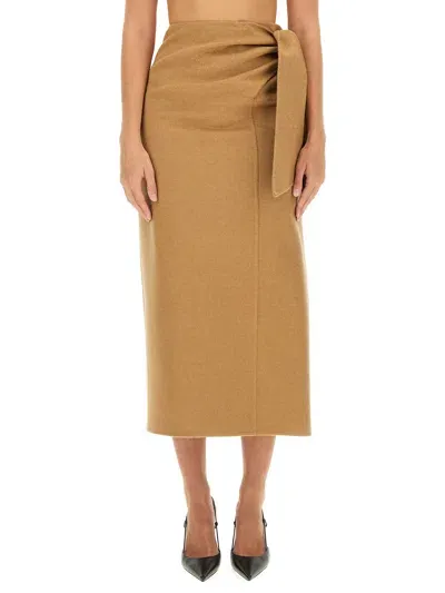 Max Mara Acline Skirt In Beige