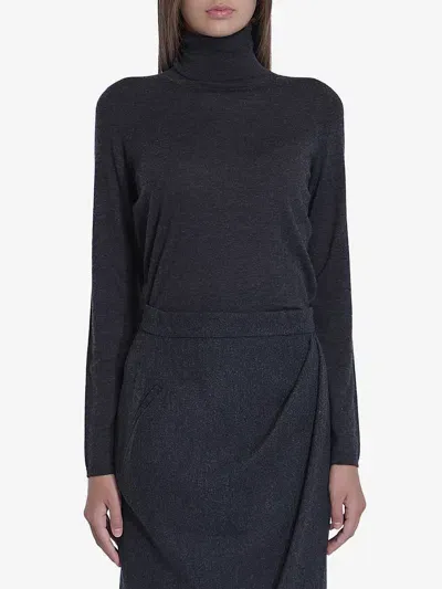 Max Mara Adda Turtleneck Sweater In Grey