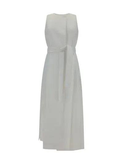 Max Mara Aureo Long Dress In White