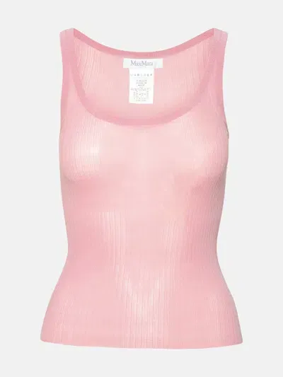 Max Mara 'bastia' Pink Silk Tank Top