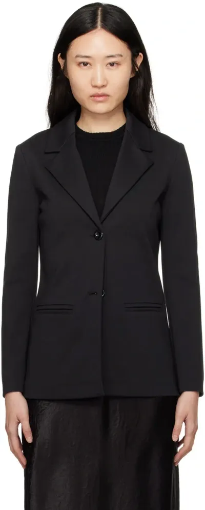 Max Mara Leisure Madera Cotton-blend Jersey Blazer In Navy