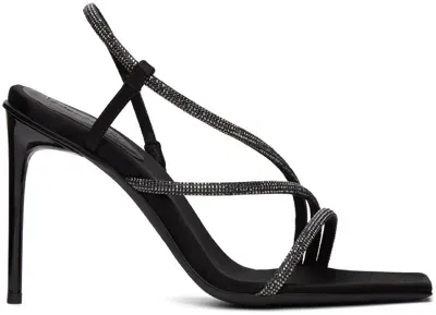 Max Mara Black Stark Heeled Sandals In 001 Black