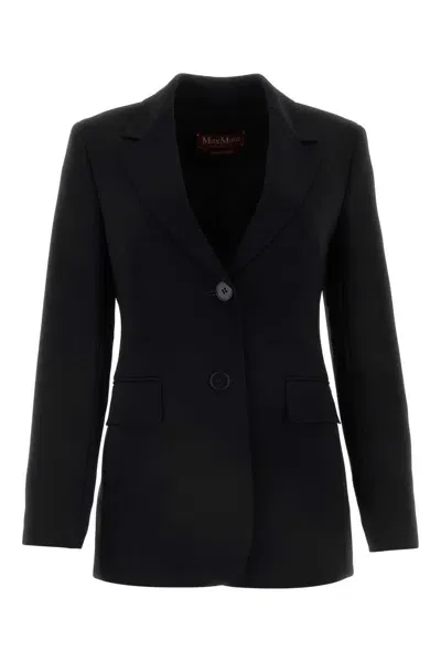 Max Mara Black Triacetate Blend Link Blazer