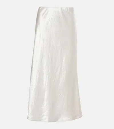 Max Mara Bridal Alessio Satin Midi Skirt In White