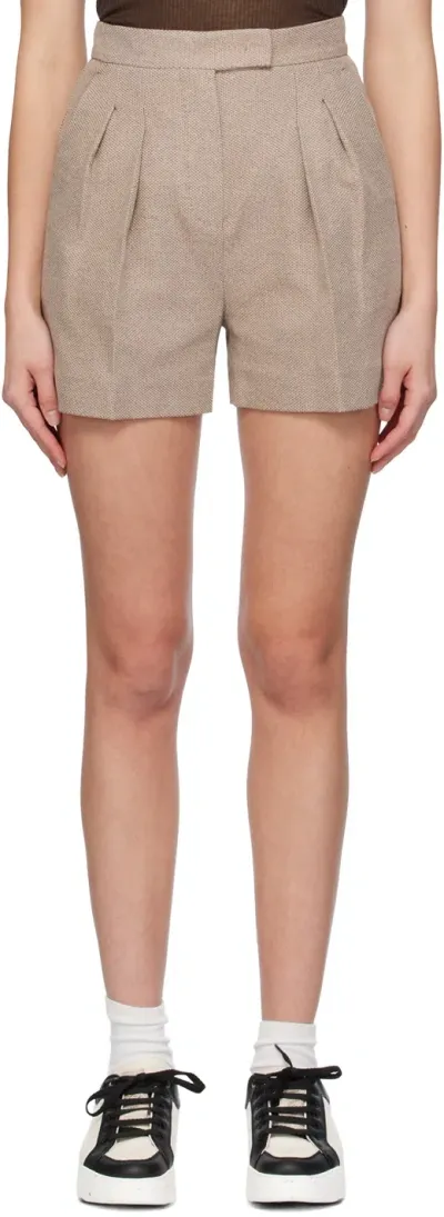 Max Mara Jessica Pleated Cotton Jersey Shorts