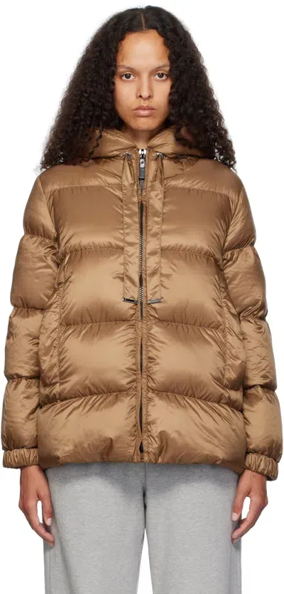 Max Mara Brown Seie Down Jacket In 051 Caramel