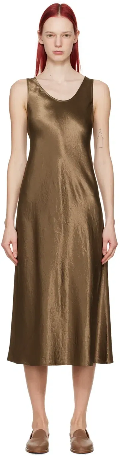 Max Mara Brown Talete Midi Dress In 57 Chocolate